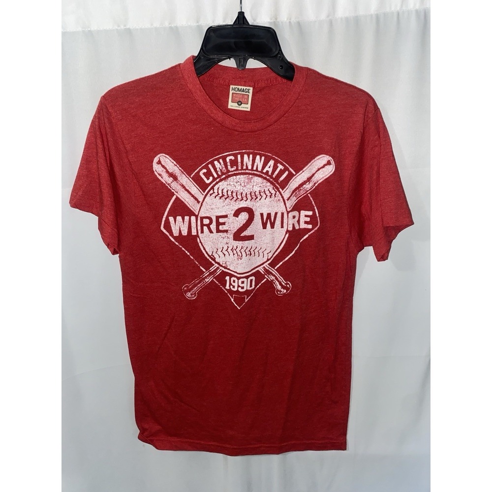Homage Cincinnati Reds Wire 2 Wired T Shirt Medium